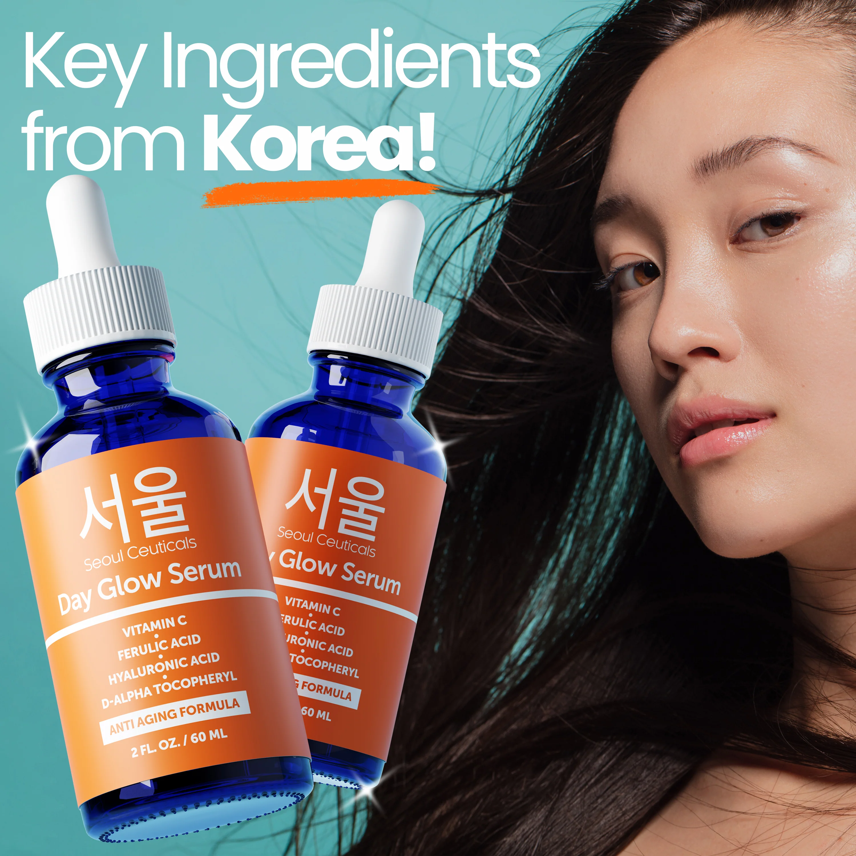 Large 2oz Korean 20% Vitamin C Hyaluronic Acid Serum + CE Ferulic Acid - Image 7