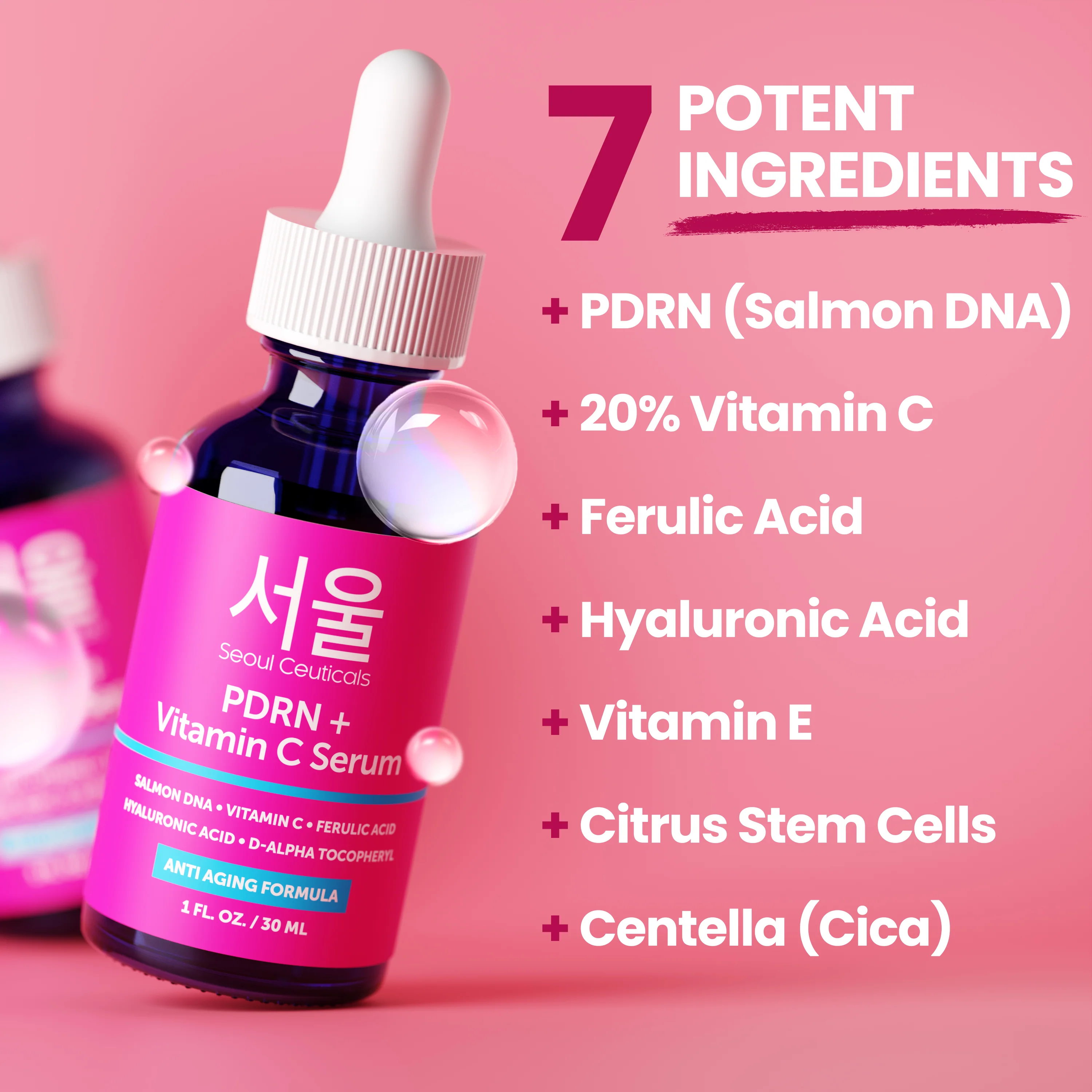 PDRN Salmon DNA Vitamin C E Ferulic Serum - Image 3