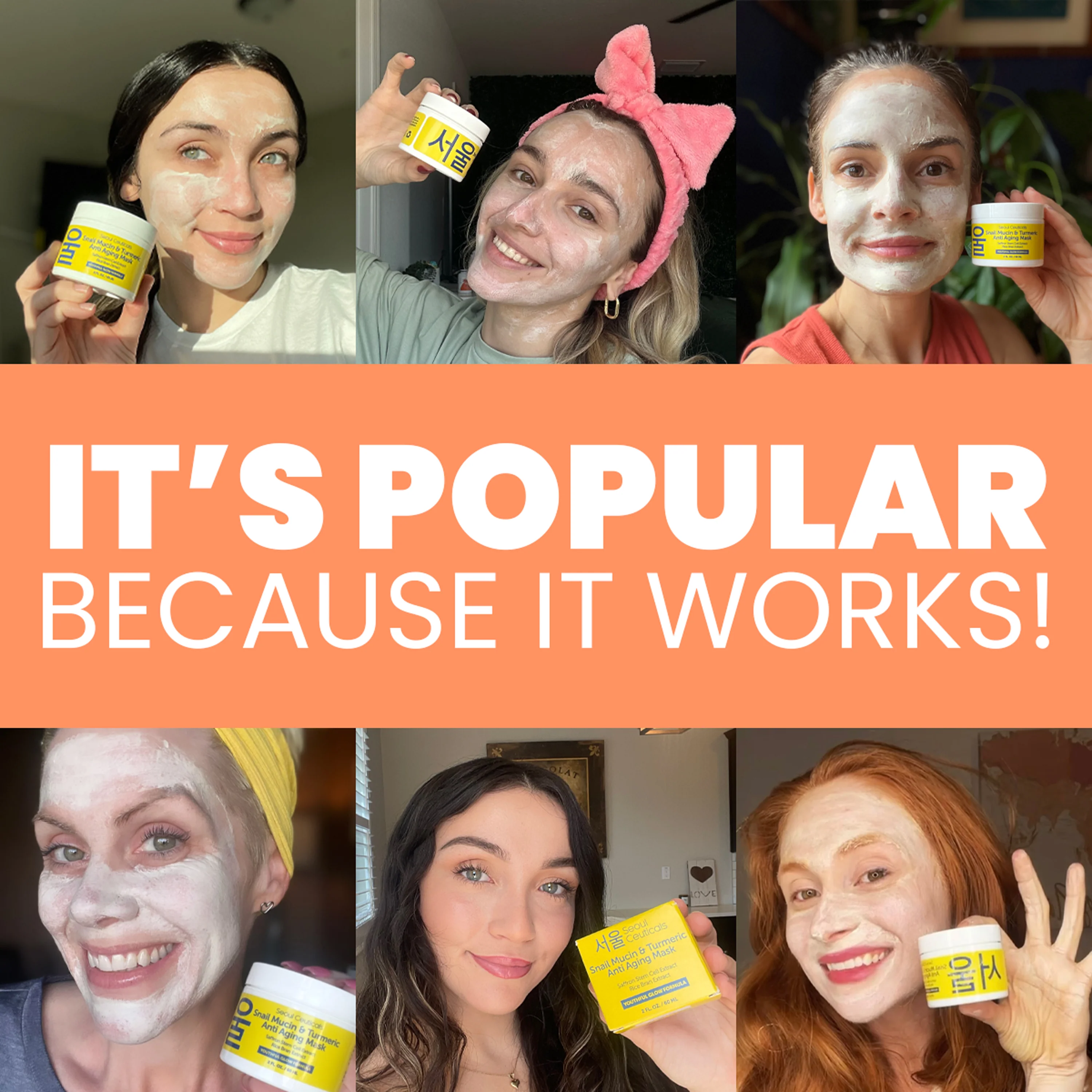 Snail Mucin & Turmeric Anti Aging Mask - Image 3