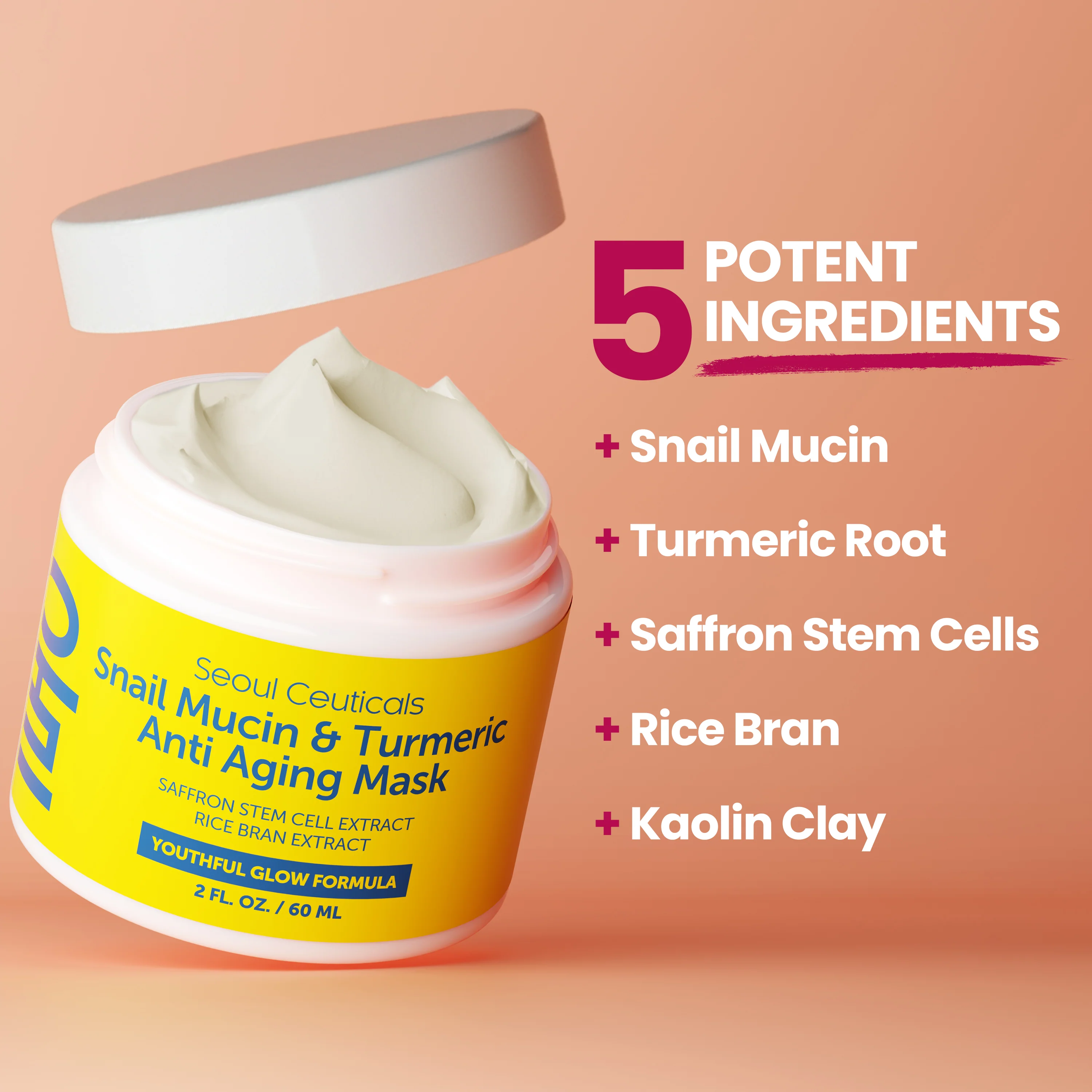 Snail Mucin & Turmeric Anti Aging Mask - Image 4