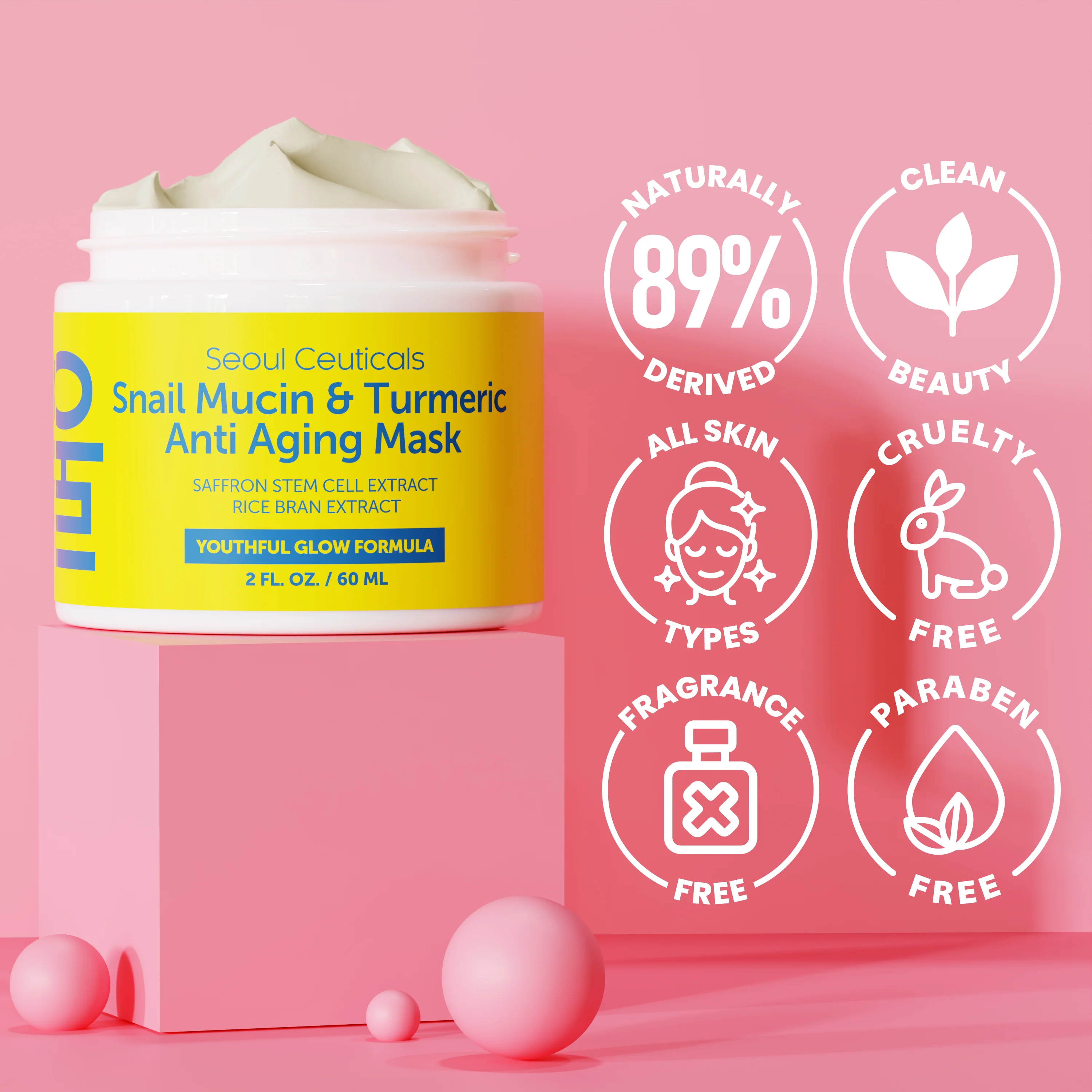 Snail Mucin & Turmeric Anti Aging Mask - Image 5