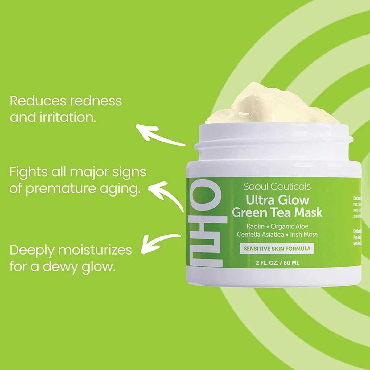 Ultra Glow Green Tea Mask - Image 5